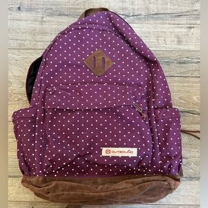 Purple polka dot backpack